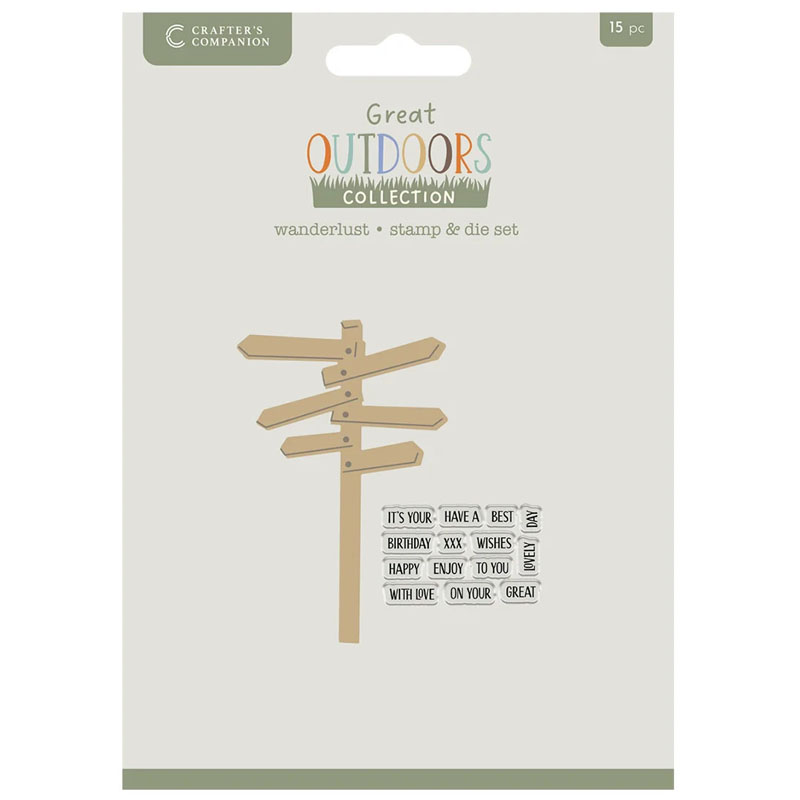 (image for) Crafters Companion Die & Stamp Set, The Great Outdoors - Wanderlust