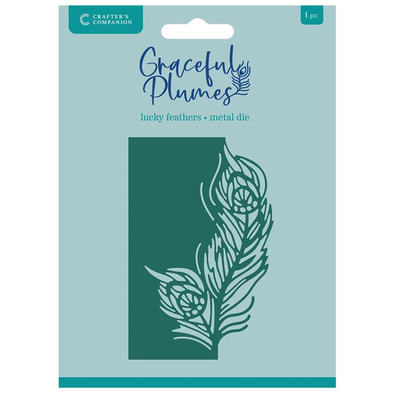 (image for) Crafters Companion Cutting Die, Graceful Plumes - Lucky Feathers