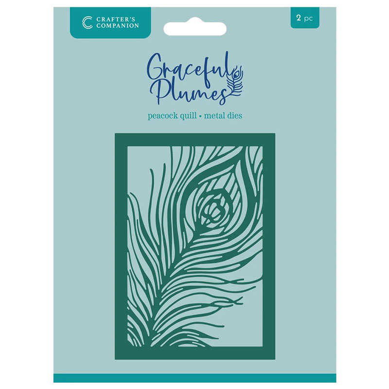 (image for) Crafters Companion Cutting Die, Graceful Plumes - Peacock Quill