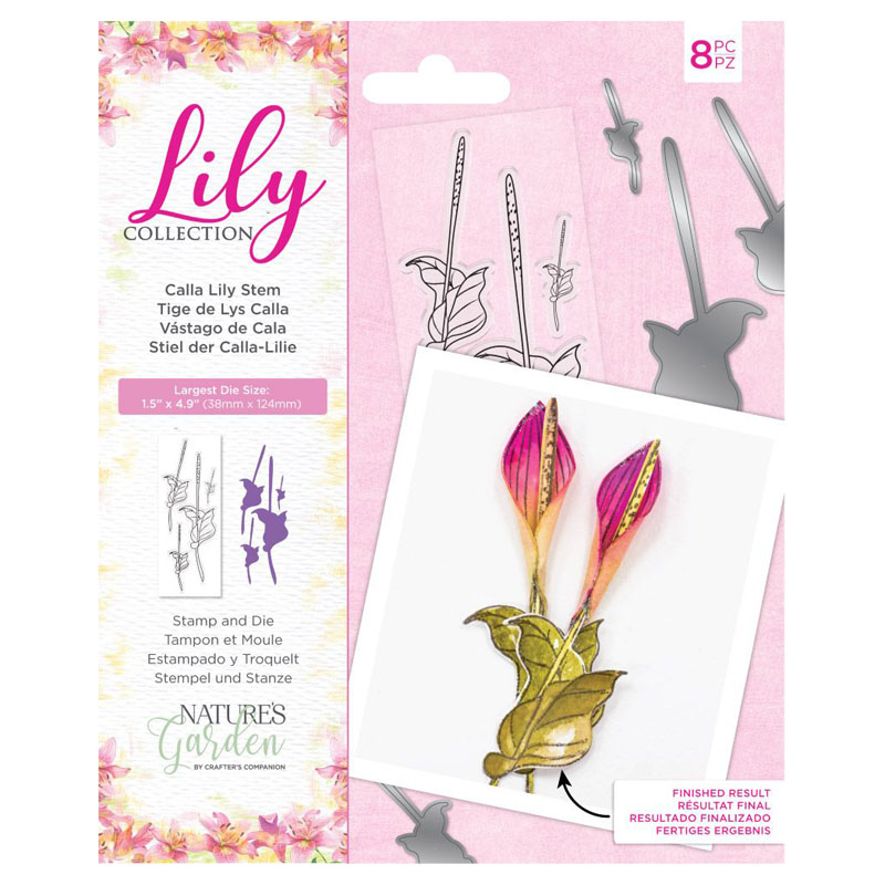 (image for) Nature's Garden Cutting Die & Stamp Set, Lily - Calla Lily Stem