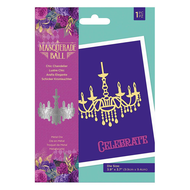 Crafters Companion Cutting Die, Masquerade Ball - Chic Chandelier
