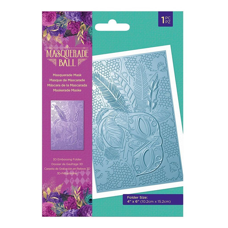 (image for) Crafters Companion Embossing Folder, Masquerade Ball - Masquerade Mask