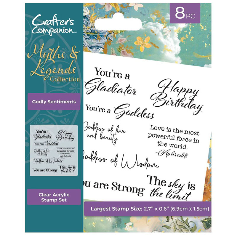 (image for) Crafters Companion Stamp Set, Myths & Legends - Godly Sentiments