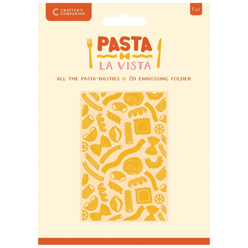 (image for) Crafters Companion 2D Embossing Folder 6"x4", Pasta La Vista - All The Pasta-bilities