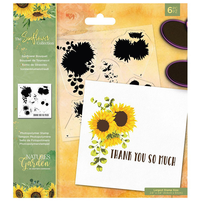 (image for) Nature's Garden Stamp Set, Sunflower - Sunflower Bouquet