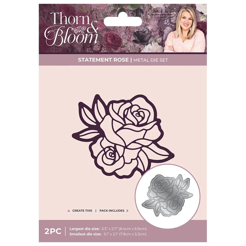 Sara Signature Cutting Die, Thorn & Bloom - Statement Rose (image for) Sara Signature Cutting Die, Thorn & Bloom - Statement Rose