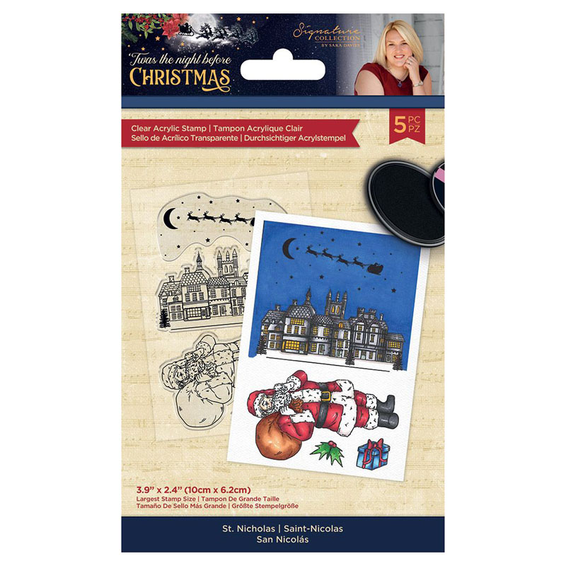 (image for) Sara Signature Stamp Set, Twas Night Before Xmas - St. Nicholas