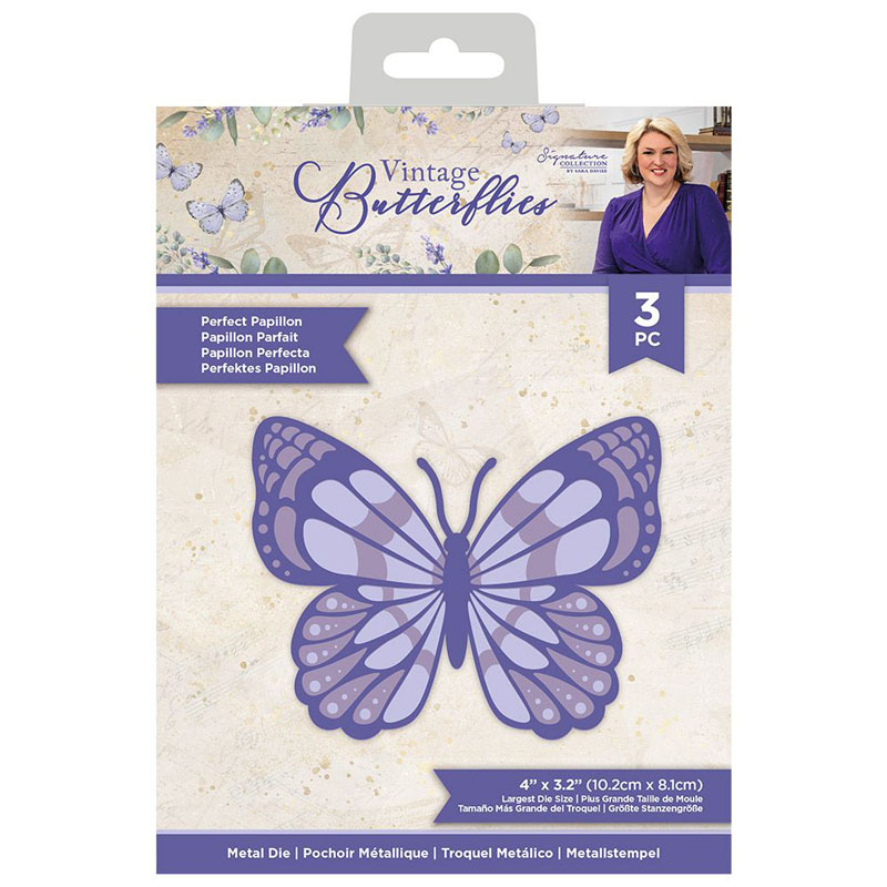 (image for) Sara Signature Cutting Die, Vintage Butterflies - Perfect Papillon