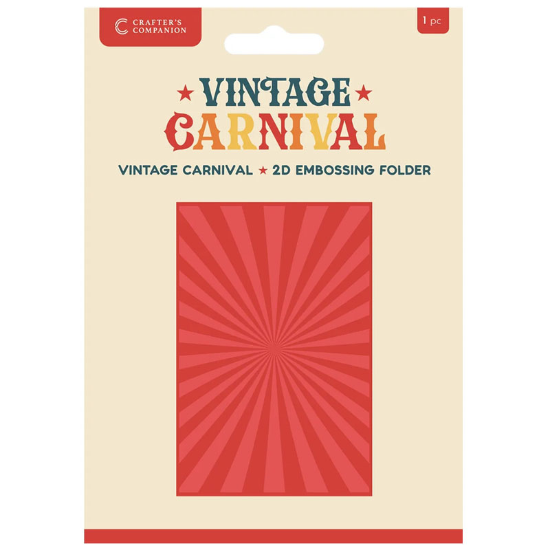 (image for) Crafters Companion 2D Embossing Folder 6"x4", Vintage Carnival - Vintage Carnival