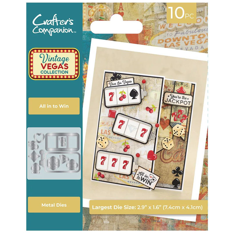 (image for) Crafters Companion Cutting Die, Vintage Vegas - All In To Win