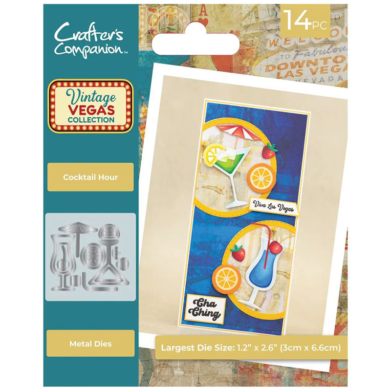 (image for) Crafters Companion Cutting Die, Vintage Vegas - Cocktail Hour