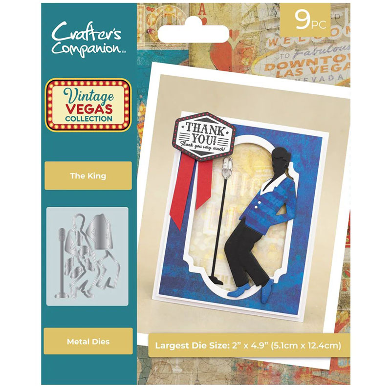 (image for) Crafters Companion Cutting Die, Vintage Vegas - The King