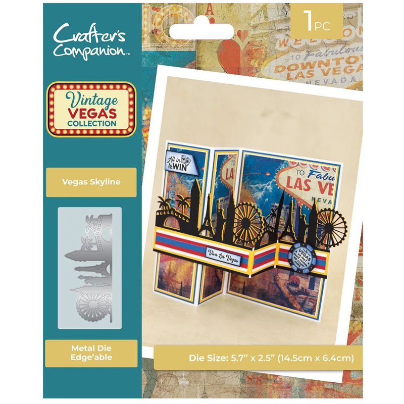 (image for) Crafters Companion Cutting Die, Vintage Vegas - Vegas Skyline