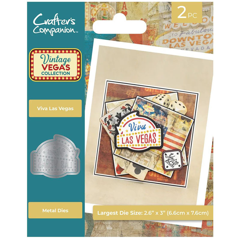 (image for) Crafters Companion Cutting Die, Vintage Vegas - Viva Las Vegas