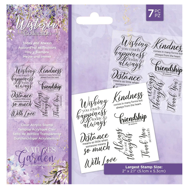 Nature's Garden Stamp Set, Wisteria - Today and Always