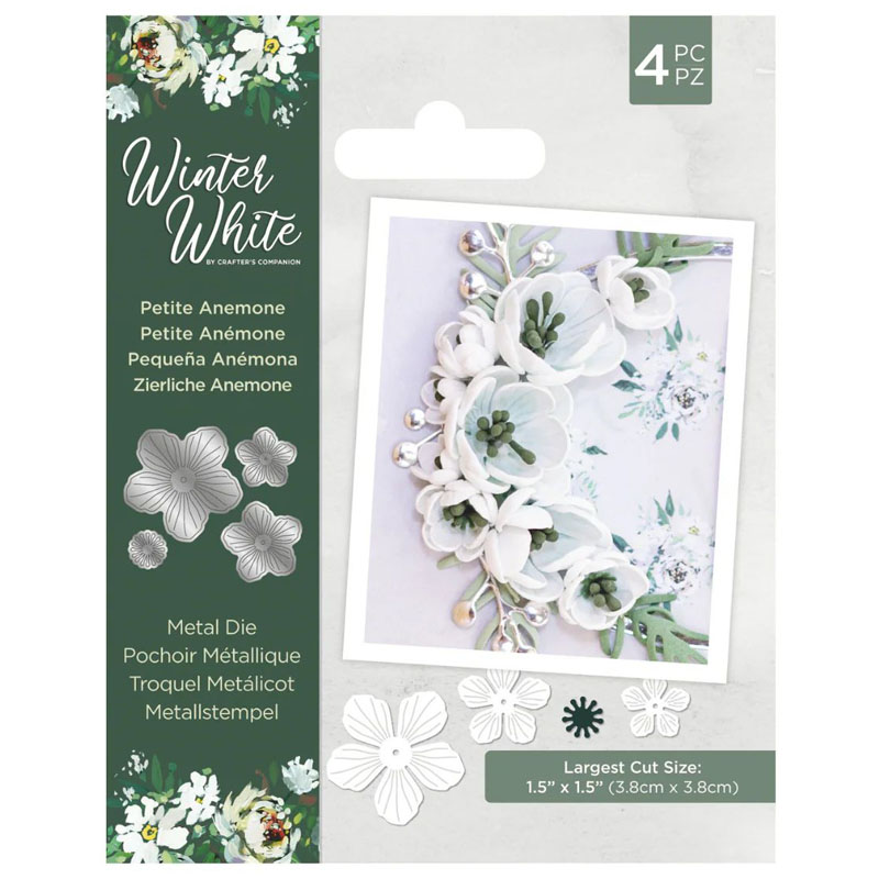 (image for) Crafters Companion Cutting Die, Winter White - Petite Anemone