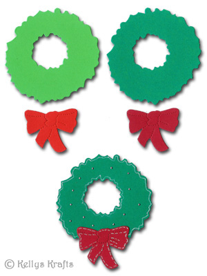 Large Wreath + Bow Scrapbooking Kit (Makes 6)