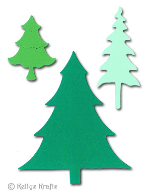 Mixed Pack of Green Christmas Trees (18 Pieces)