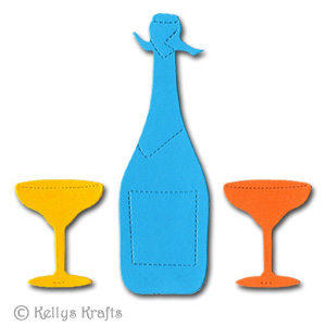 Bottle + Cocktail Glasses Crafting Kit