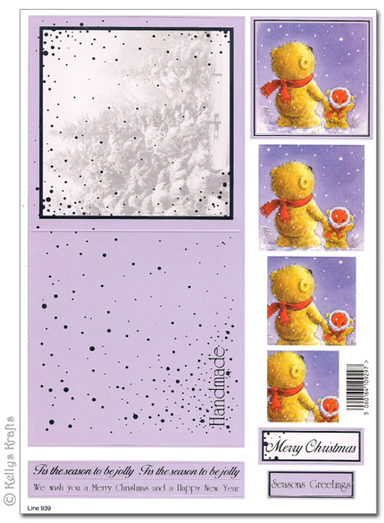 Concept Card - Christmas Teddy Bears In The Snow (939)