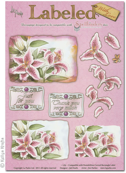 Decoupage A4 Sheet - Labeled With Love, Lily