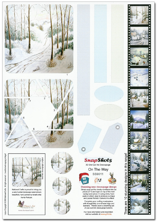 Die Cut 3D SnapShot Decoupage - On The Way (SS9011)
