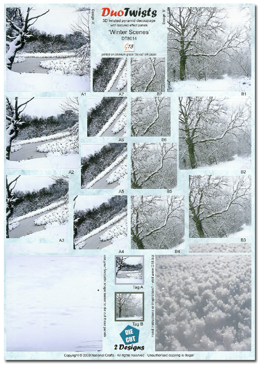 Die Cut 3D Duo Twists - Winter Scenes (DT8014)