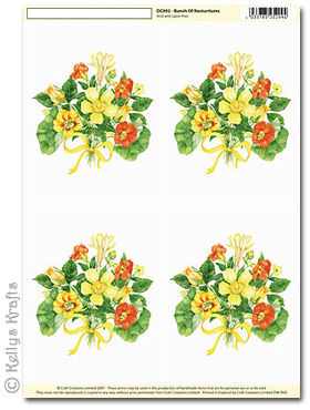 3D Decoupage A4 Motif Sheet - Bunch of Flowers (092)
