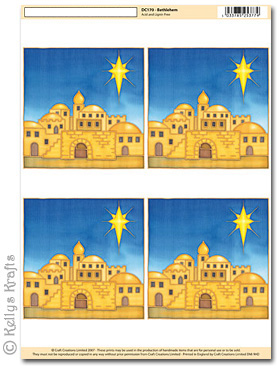 3D Decoupage A4 Motif Sheet - Bethlehem (170)