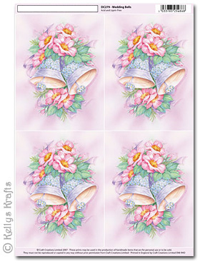 3D Decoupage A4 Motif Sheet - Wedding Bells (279) - Click Image to Close