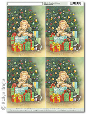 3D Decoupage A4 Motif Sheet - Victorian Christmas (341)