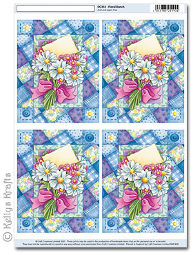 3D Decoupage A4 Motif Sheet - Floral/Flower Bunch (355)
