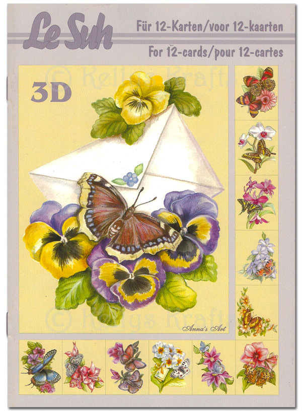 A5 Decoupage Booklet, 12 Pages - Butterflies & Flowers (345602)