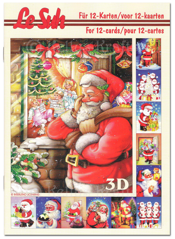 A5 Decoupage Booklet, 12 Pages - Christmas Santa (345607)