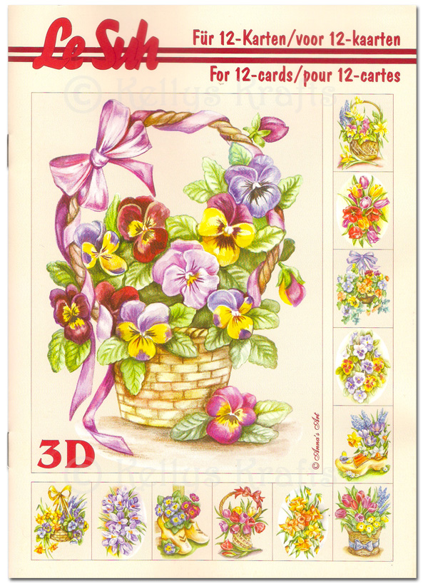(image for) A5 Decoupage Booklet, 12 Pages - Floral/Flowers (345609)