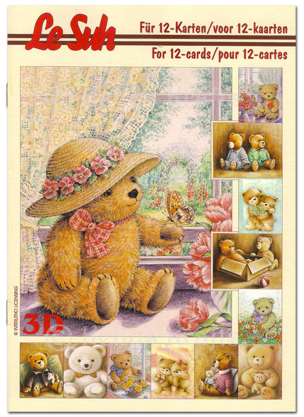 (image for) A5 Decoupage Booklet, 12 Pages - Teddy Bears (345612)
