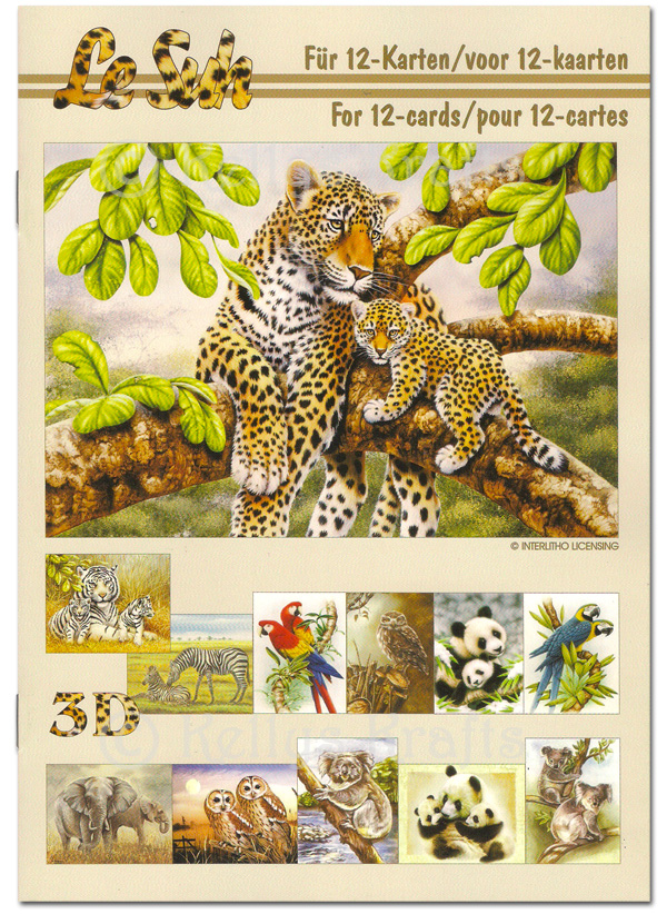 (image for) A5 Decoupage Booklet, 12 Pages - Wildlife Animals (345614)