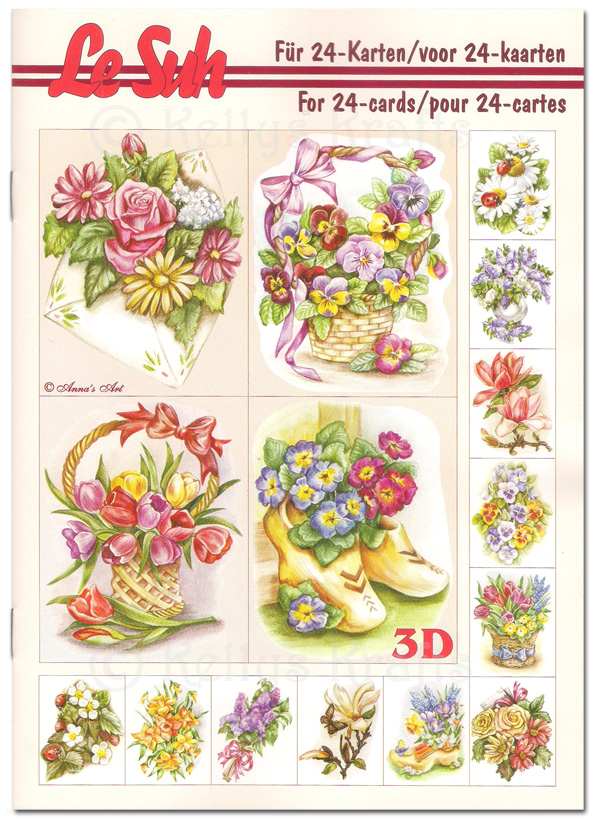 A5 Decoupage Booklet, 12 Pages - Floral/Flowers (345615)