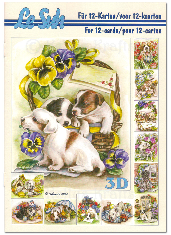 (image for) A5 Decoupage Booklet, 12 Pages - Dogs (345624)