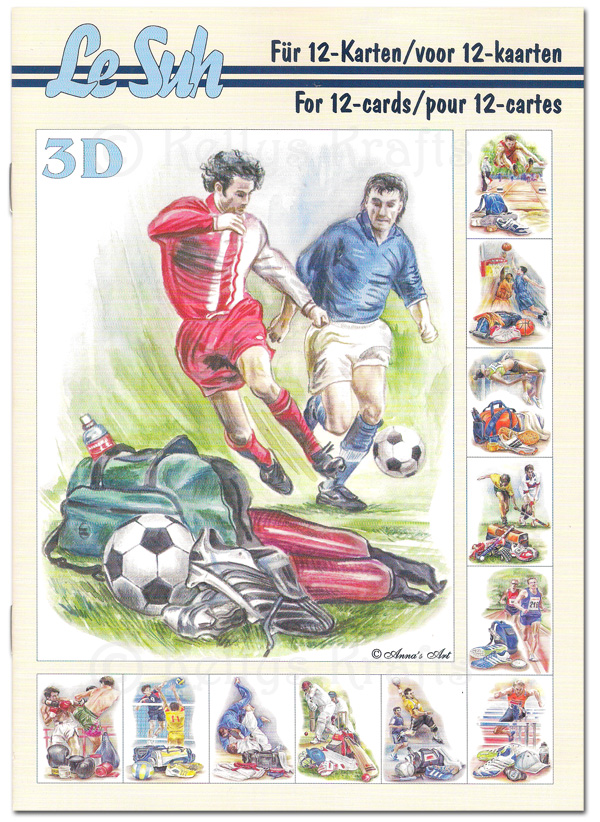 (image for) A5 Decoupage Booklet, 12 Pages - Sports & Hobbies (345645)