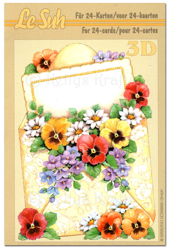 Decoupage Mini Book, 24 Pages - Flowers/Violets (333001)
