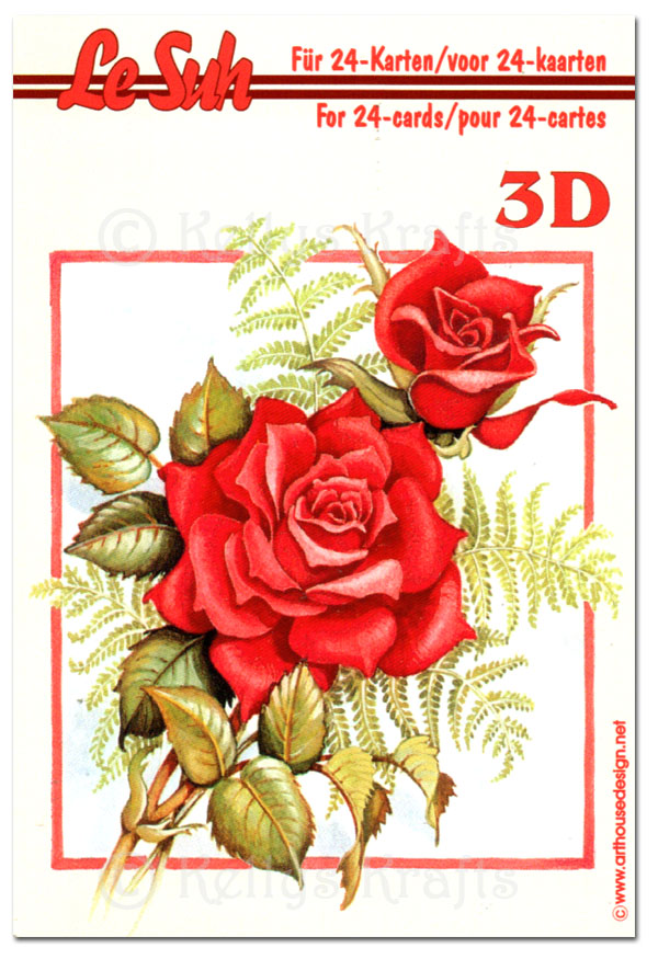 Decoupage Mini Book, 24 Pages - Flowers/Roses (333002)