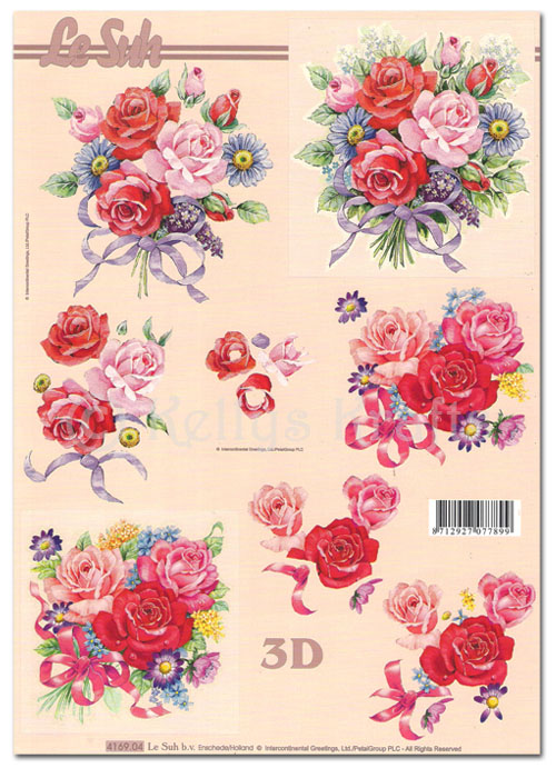 3D Decoupage A4 Sheet - Floral (416904)