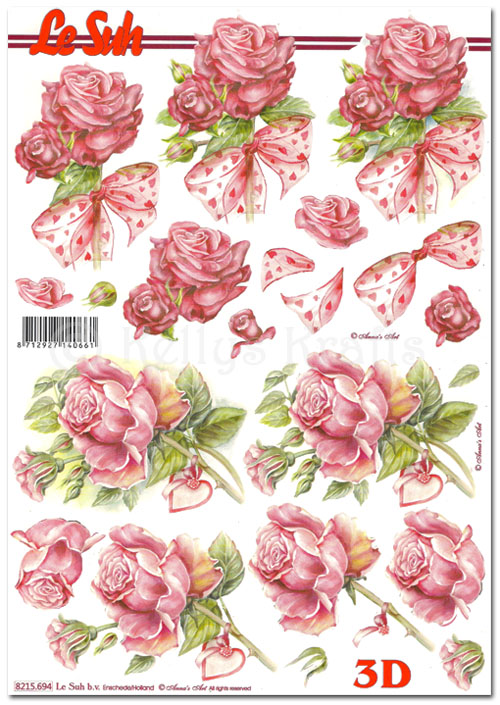 (image for) 3D Decoupage A4 Sheet - Floral (8215694)