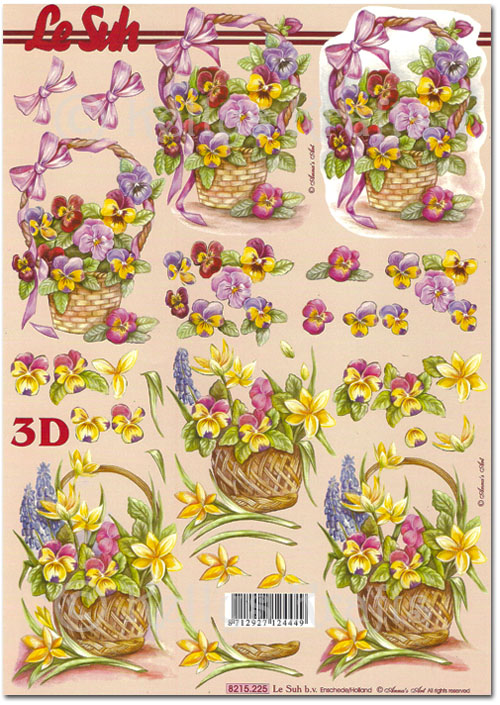 3D Decoupage A4 Sheet - Floral (8215225)