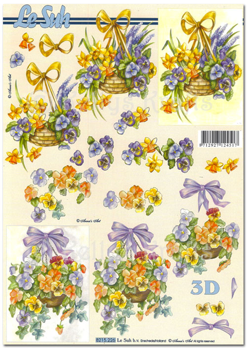 3D Decoupage A4 Sheet - Floral (8215226)
