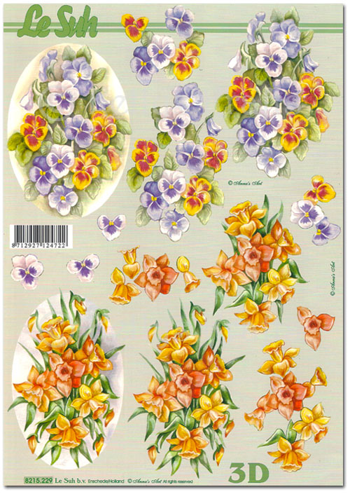 3D Decoupage A4 Sheet - Floral (8215229)