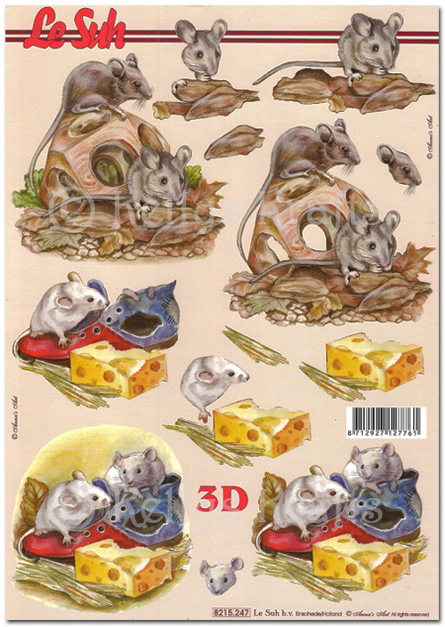 3D Decoupage A4 Sheet - Mice/Mouse (8215247)