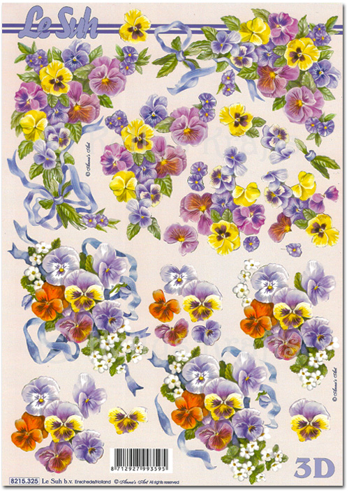 (image for) 3D Decoupage A4 Sheet - Floral (8215325)