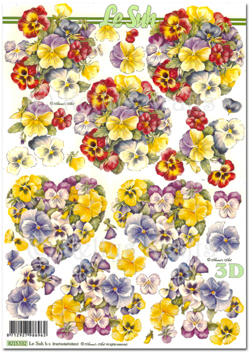 3D Decoupage A4 Sheet - Floral (8215532)